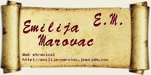 Emilija Marovac vizit kartica